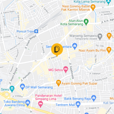 Peta Jalan Coffee Shop Steam & Brew Semarang