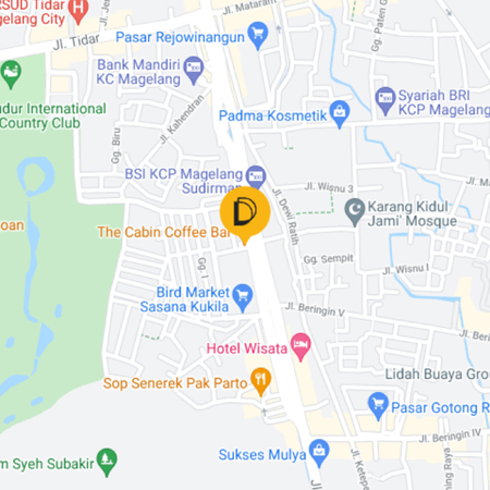 Peta Jalan The Cabin Coffee Bar Magelang